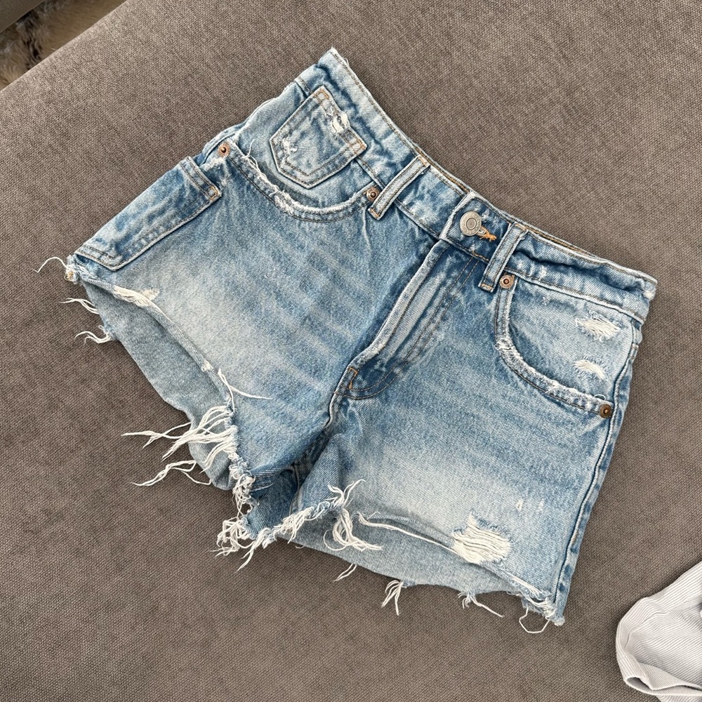 Zara Faded Jean Shorts